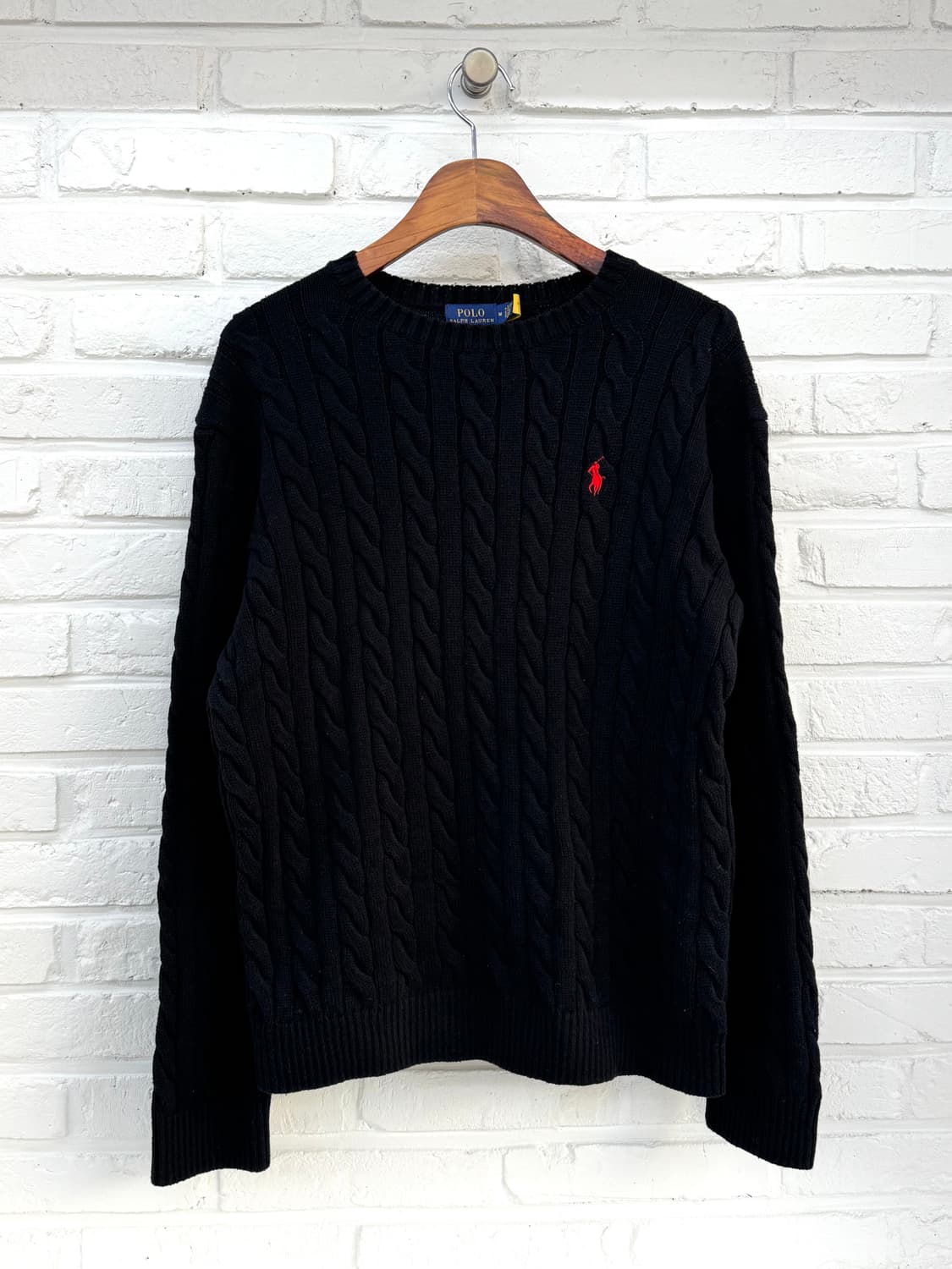 폴로 블랙 꽈베기 니트 상품이미지3