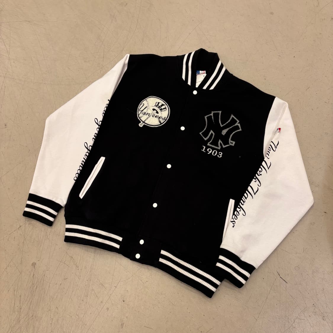 MLB 뉴욕양키스 코튼 바시티 자켓 상품이미지1