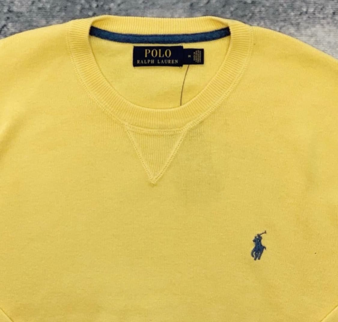 폴로 랄프로렌 맨투맨 옐로우 M (콤드 코튼 니트스웨터) 상품이미지9