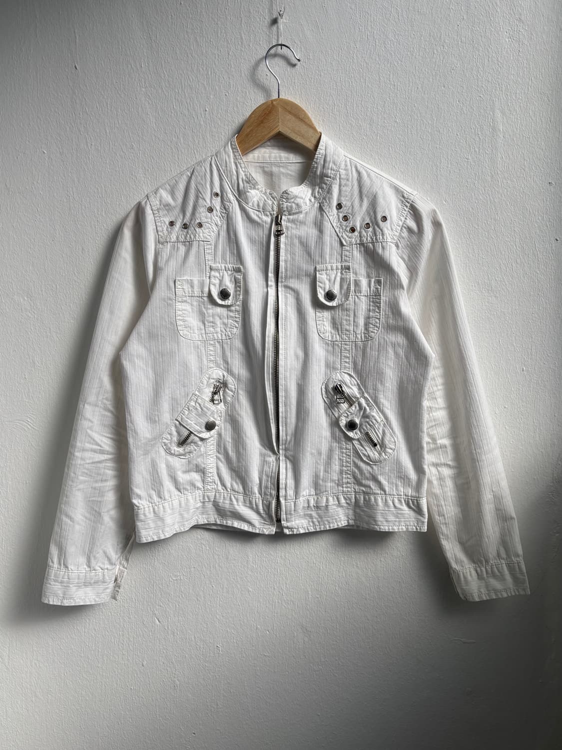 Vintage White Multi Pocket Jacket 상품이미지5