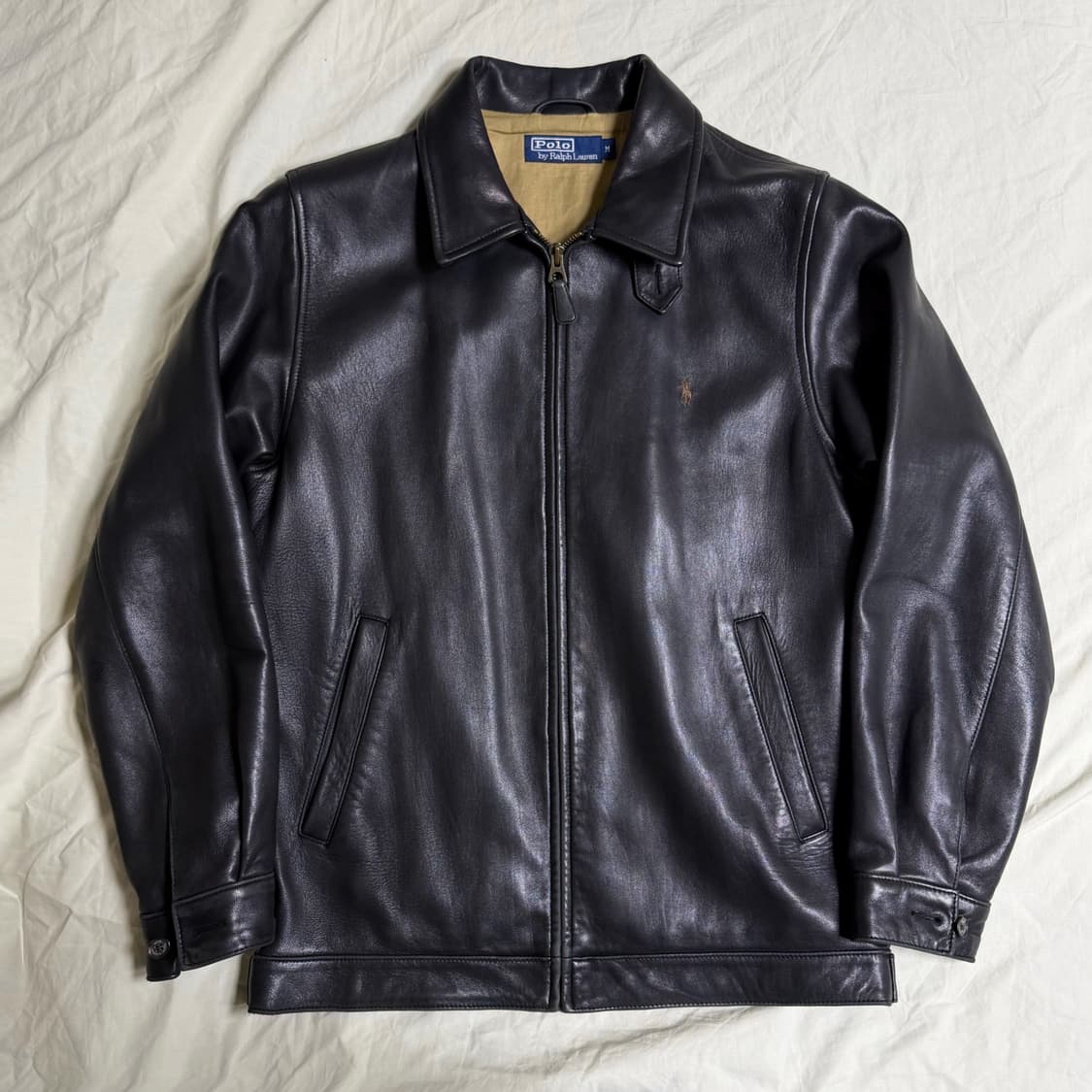 폴로 랄프로렌 맥스웰 램스킨 레더 자켓 블랙 상품이미지1