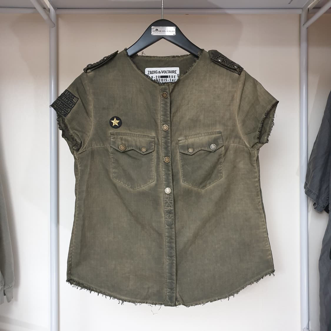 zadig&voltaire 쟈딕앤볼테르 빈티지워싱 그런지 셔츠 XS 상품이미지2