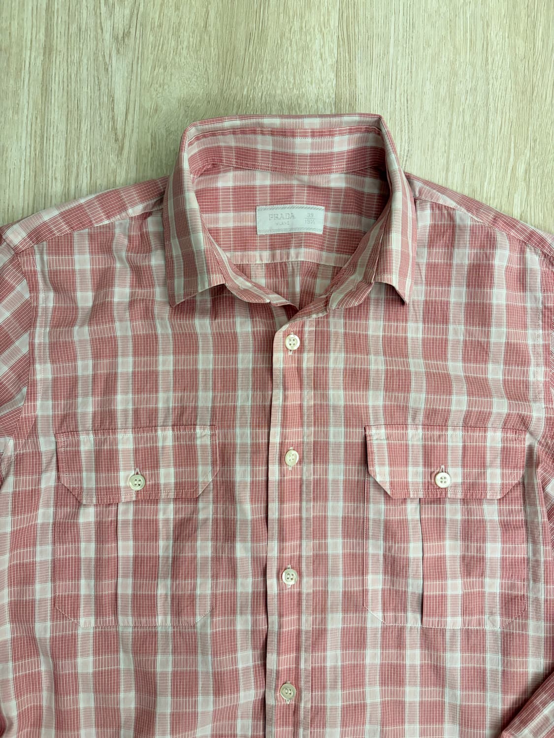 프라다 남자 셔츠 체크 39사이즈 상품이미지6