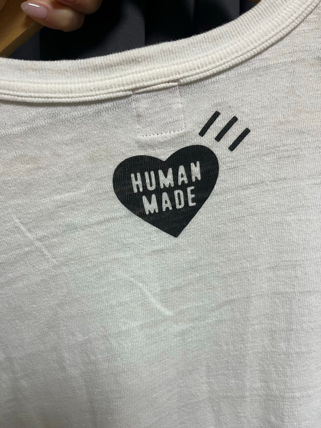 휴먼메이드 그래픽 롱슬리브 티셔츠 화이트 상품이미지2