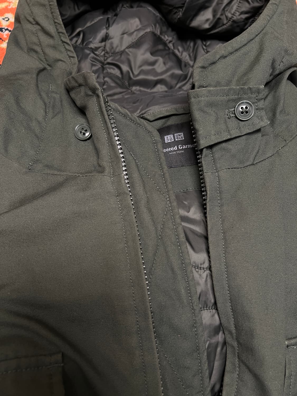 [XL] 유니클로 x 엔지니어드 가먼츠 야상 파카 올리브 그린 상품이미지7