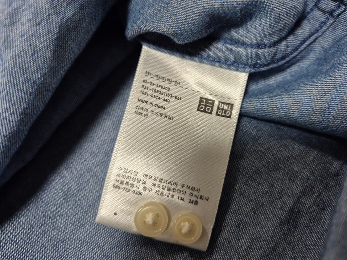 유니클로 남성 데님셔츠 L 상품이미지8