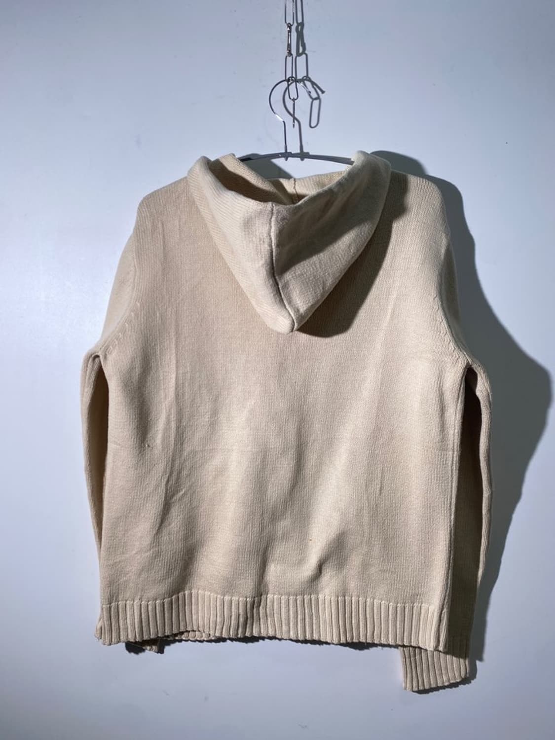 black dog 코튼 니트 후드 집업 상품이미지2