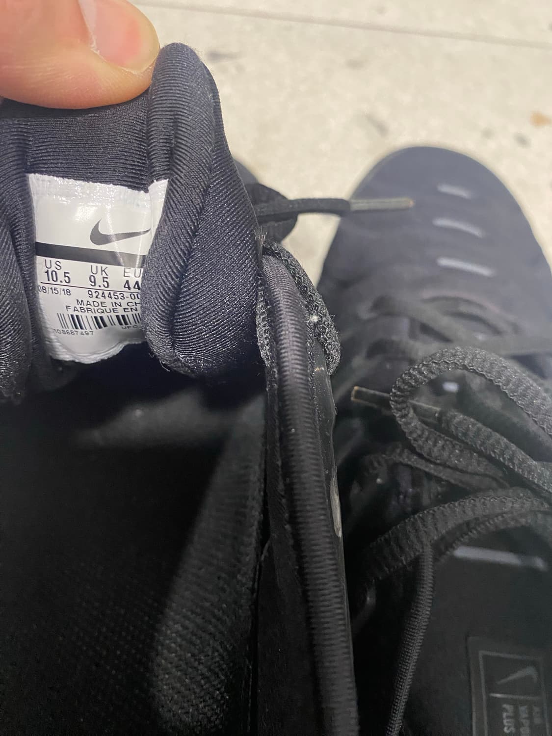 나이키 베이퍼 맥스 플러스 블랙 (285) 상품이미지2