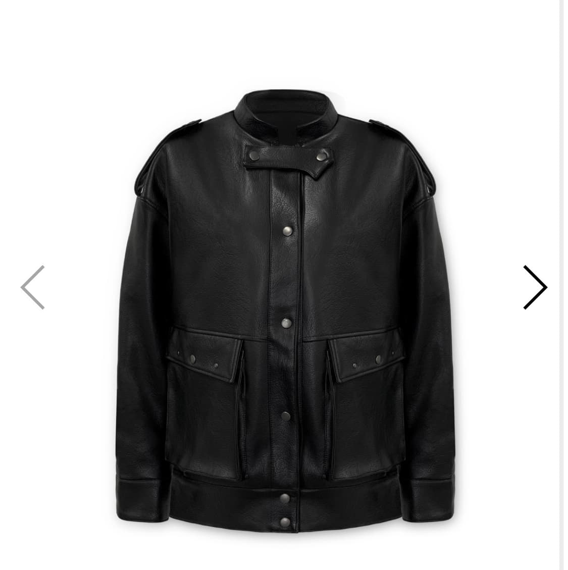 F/NO.5 VEGAN LEATHER EPAULET JUMPER 상품이미지1