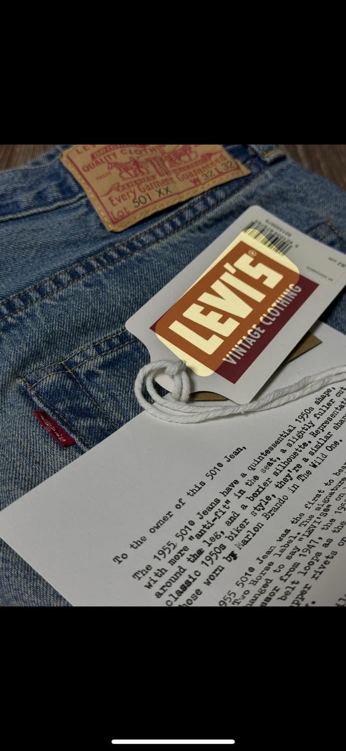 리바이스 501 LVC 1955 블랙잭 32x32 (레어) 상품이미지9