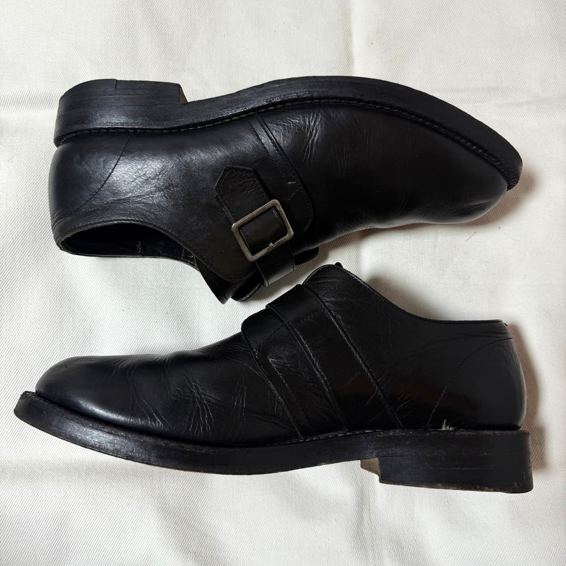 [26 1/2, 265-270]꼼데가르송 옴므 레더 스트랩 더비슈즈 상품이미지3