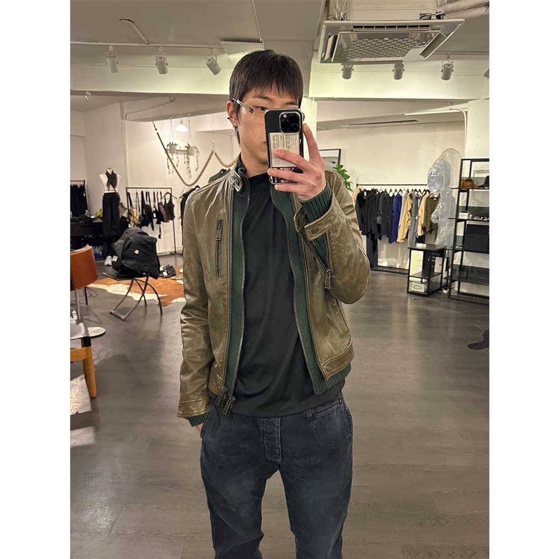 디스퀘어드2 레이어드 레더 자켓 상품이미지5