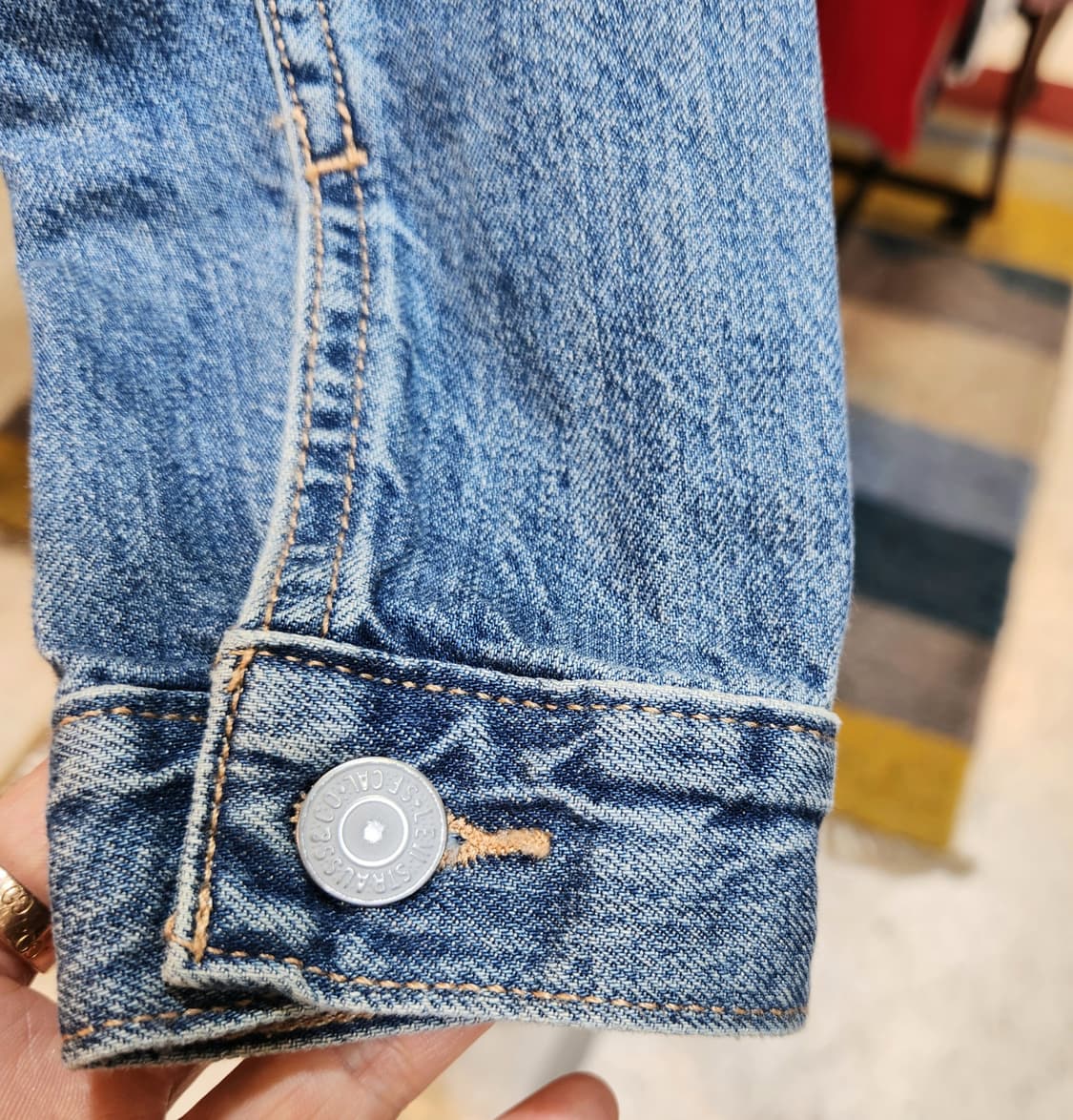 LEVIS 리바이스 체리 자수 데님  자켓 상품이미지8