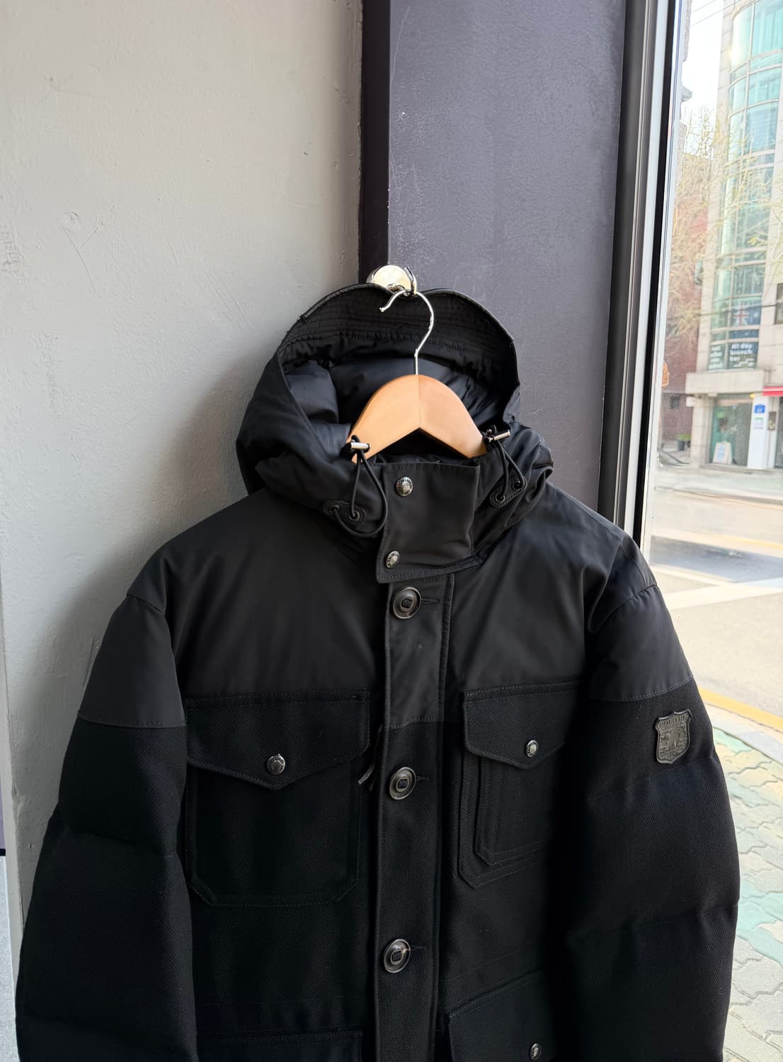 S/ 폴로랄프로렌 블랙 레더패치 헌팅 다운패딩 상품이미지3