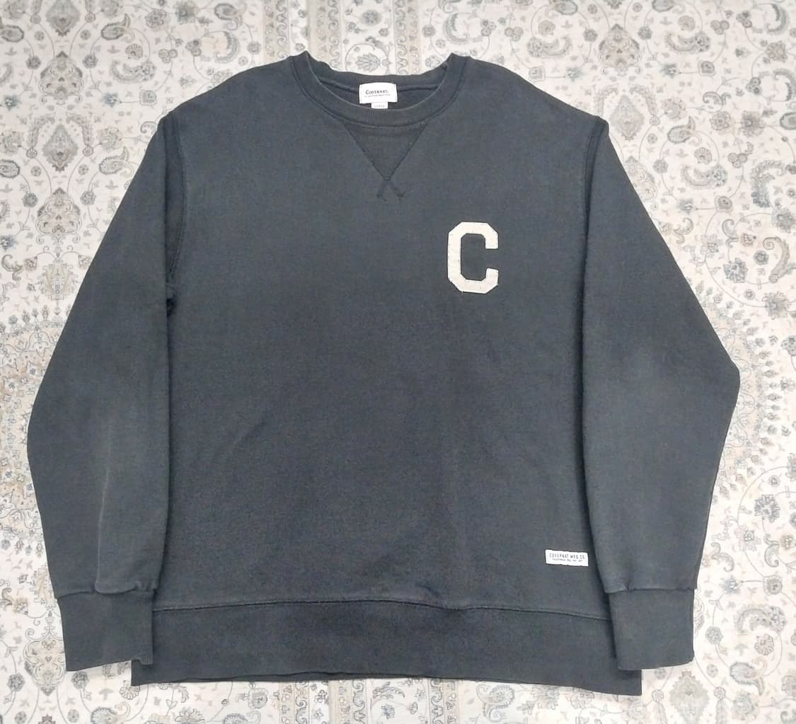 커버낫 C 로고 블랙 맨투맨 L 상품이미지1