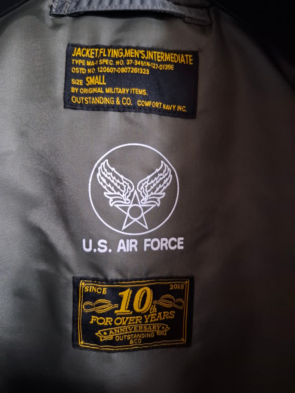 아웃스탠딩 ma-1 (sage green s) 상품이미지4