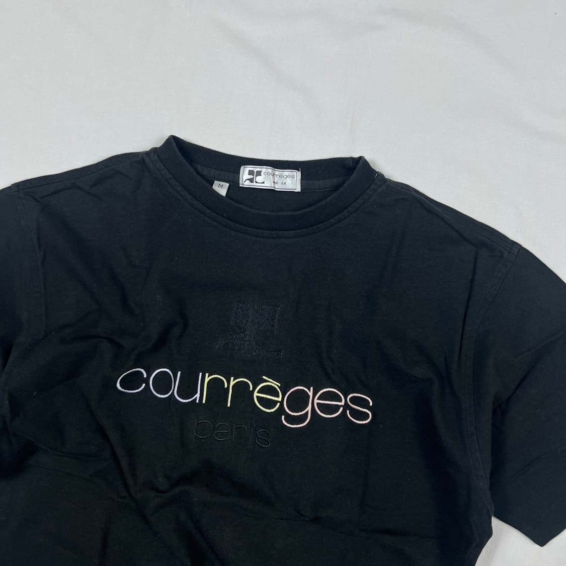 90‘s 꾸레주 꾸레쥬 courreges 로고 스펠아웃 반팔티 상품이미지2
