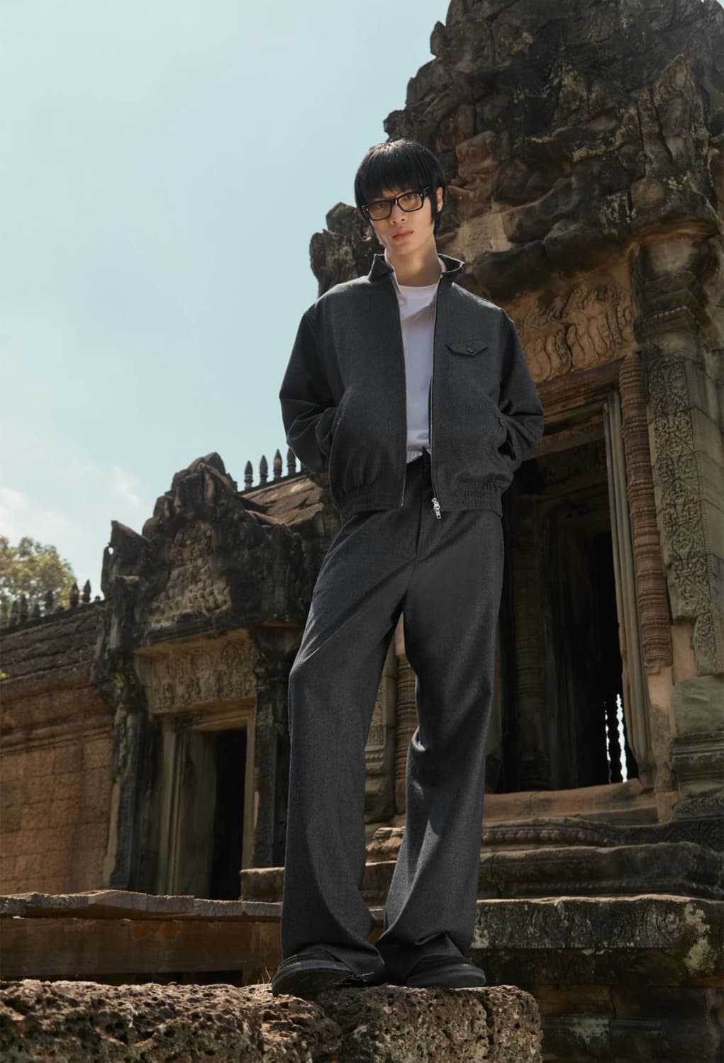 [새상품] STU 울 스트라이프 플레어 슬랙스 팬츠 / S 상품이미지1