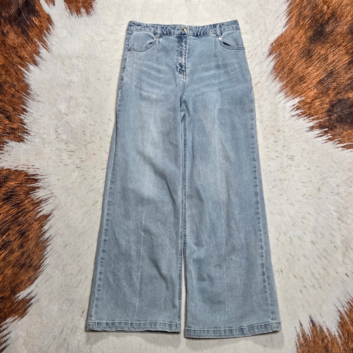 빈티지 연청 와이드 데님 팬츠 상품이미지1