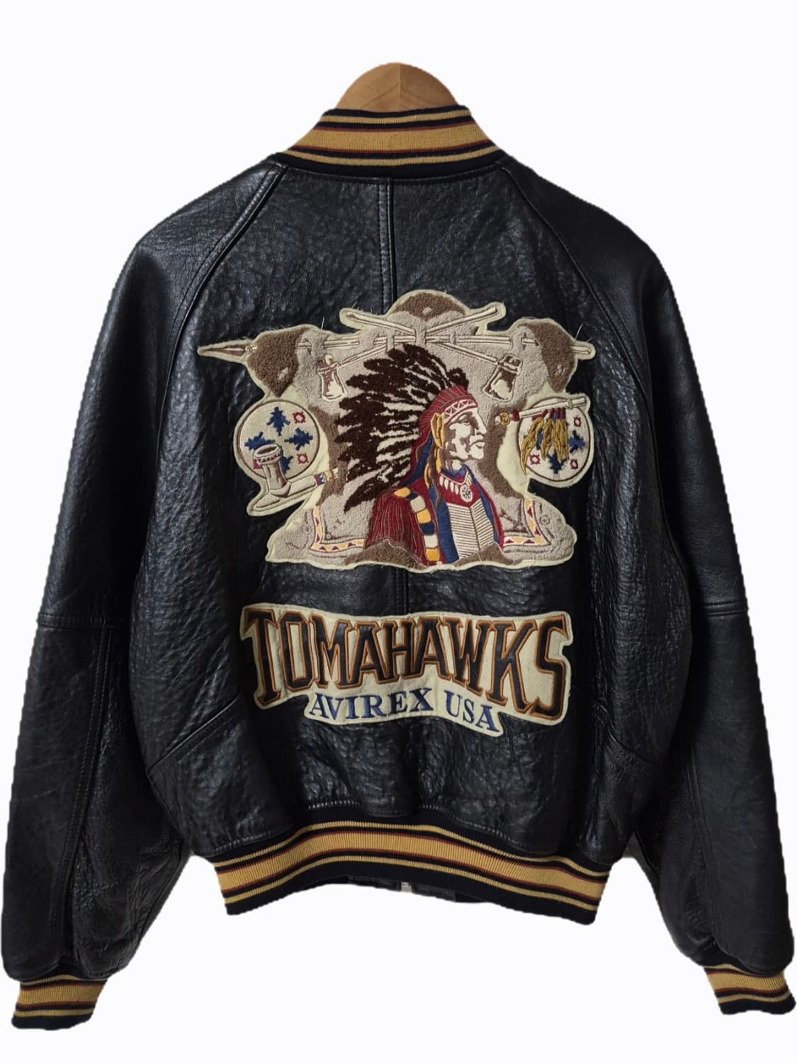 (M) 아비렉스 avirex 토마호크 레더 봄버자켓 가죽자켓 상품이미지1