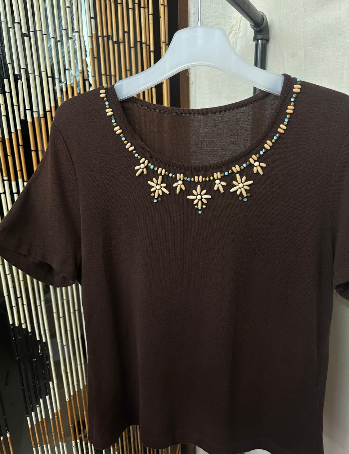 wood beads top 상품이미지4