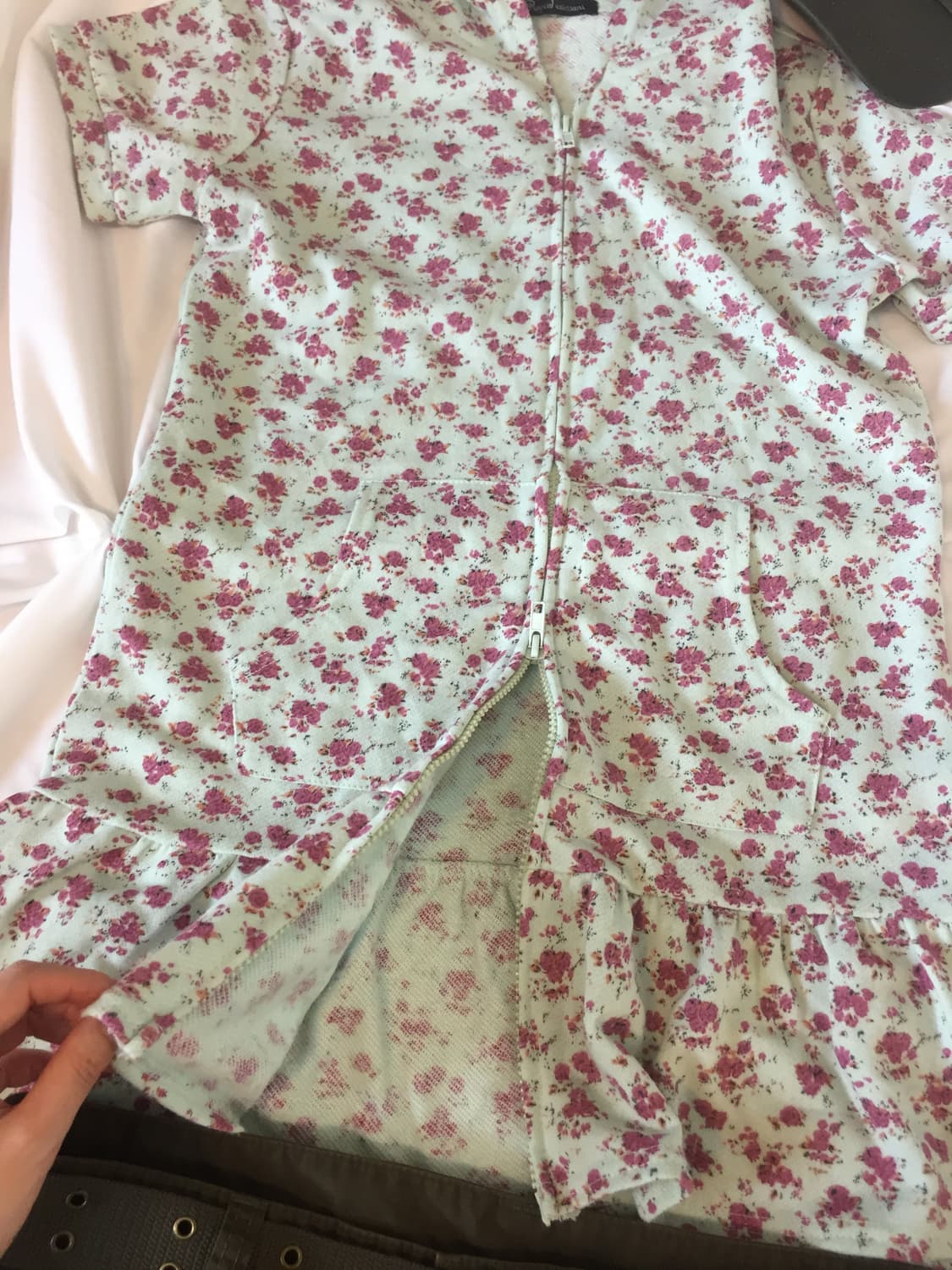 꽃 반팔후드 원피스 상품이미지5