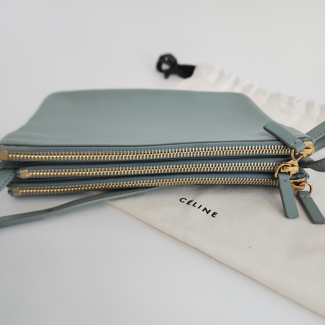 상태최상 셀린느 트리오백 스몰 3단 지퍼 램스킨 크로스백 상품이미지7