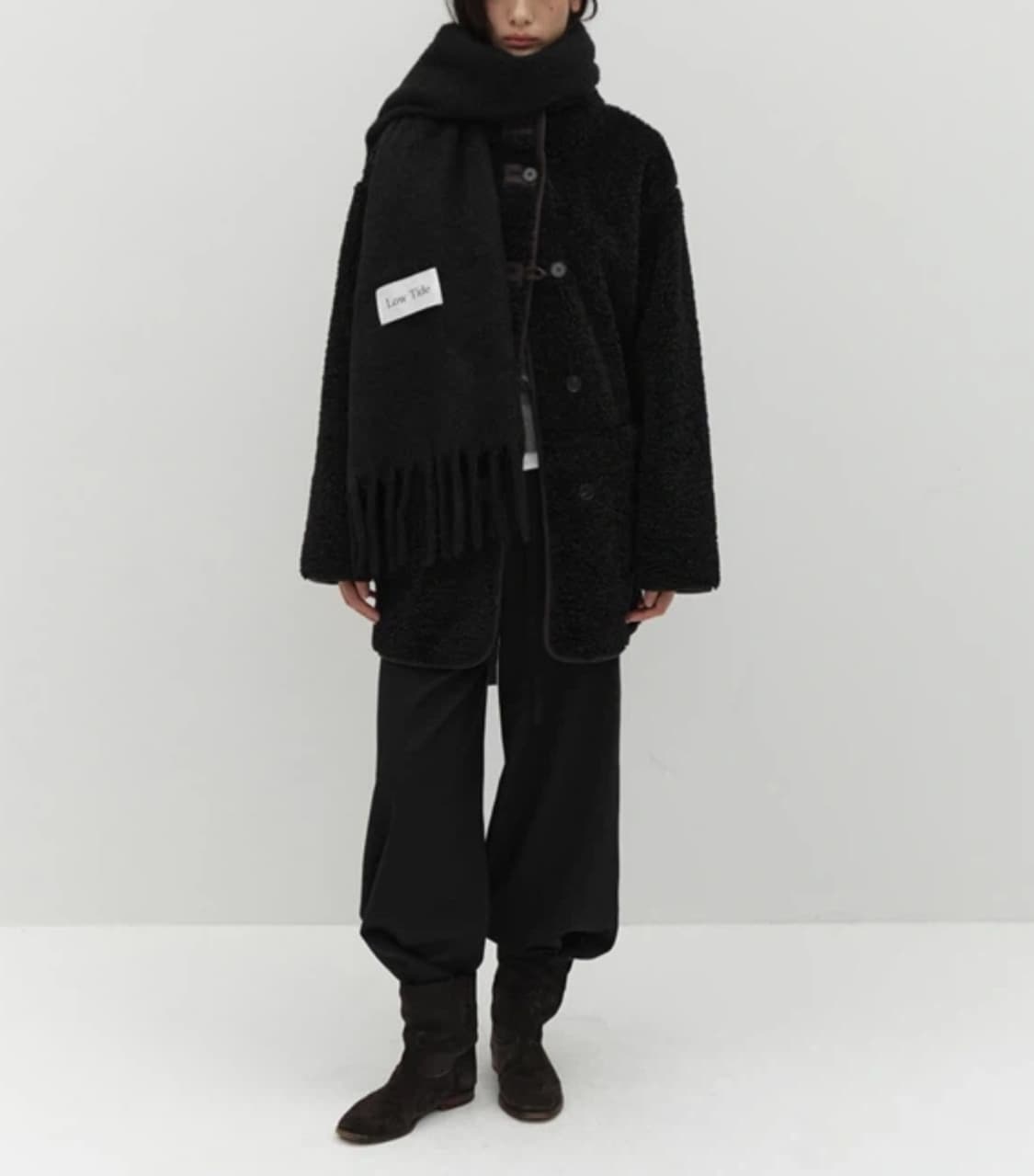 로우타이드 빅 라벨 머플러 상품이미지2