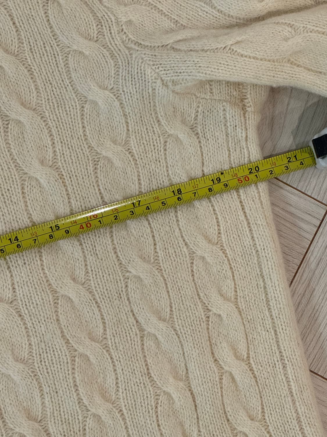 폴로 케이블니트 아이보리 라지 상품이미지7