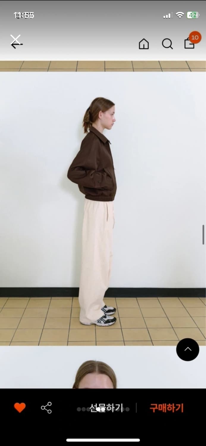 포저 울 해링턴 자켓 브라운 상품이미지3