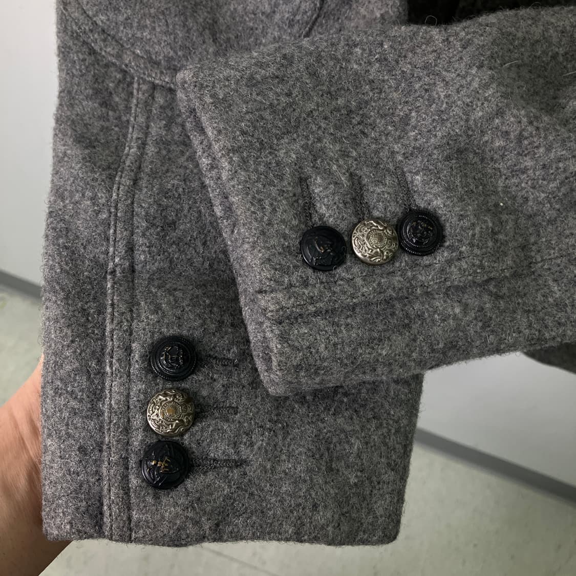 Monitaly 모니탈리 그레이 울 블레이저 자켓 상품이미지8