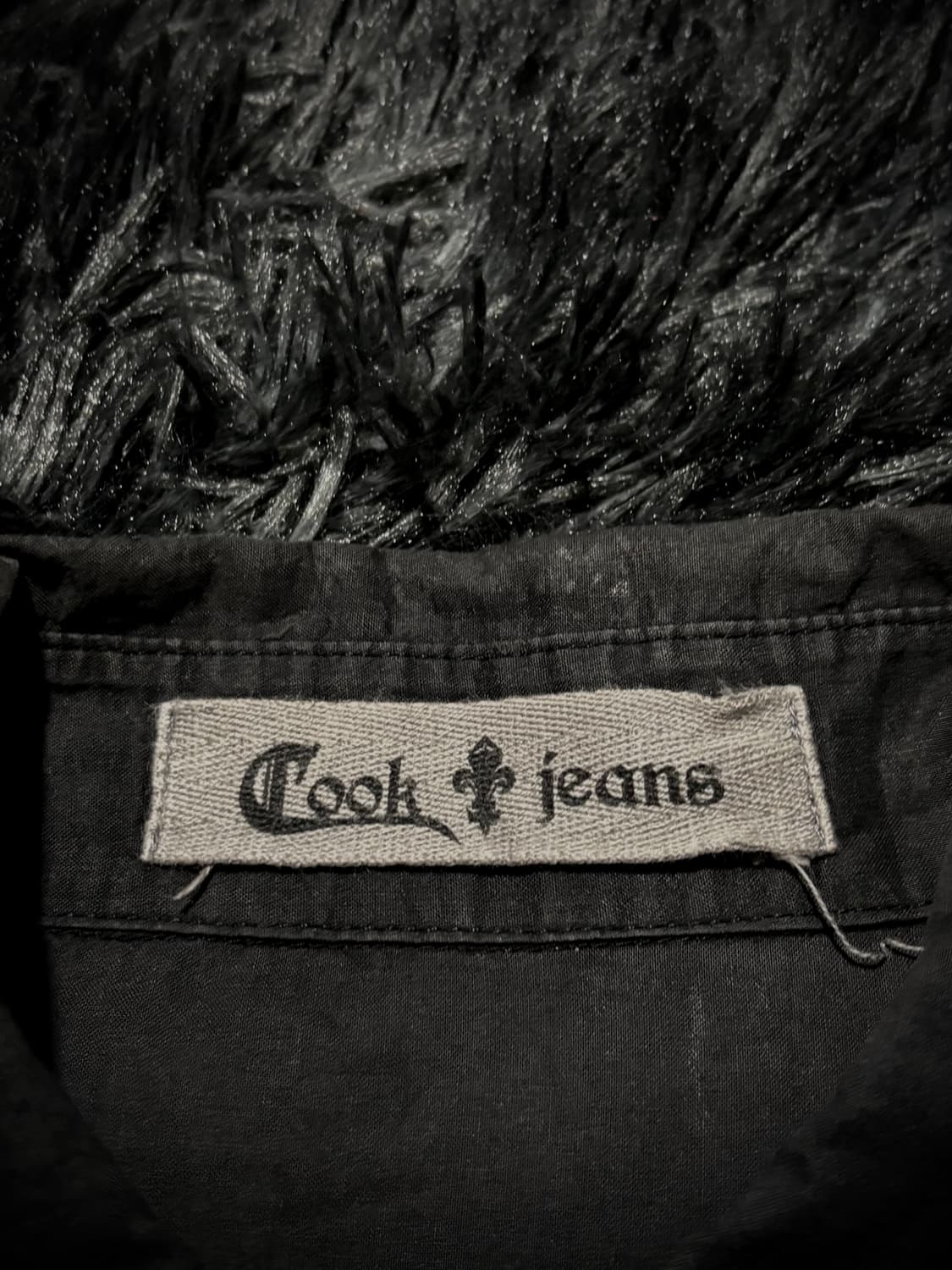 Cook Jeans 플뢰르 드 리스 패치 블랙 슬림핏 셔츠 상품이미지9