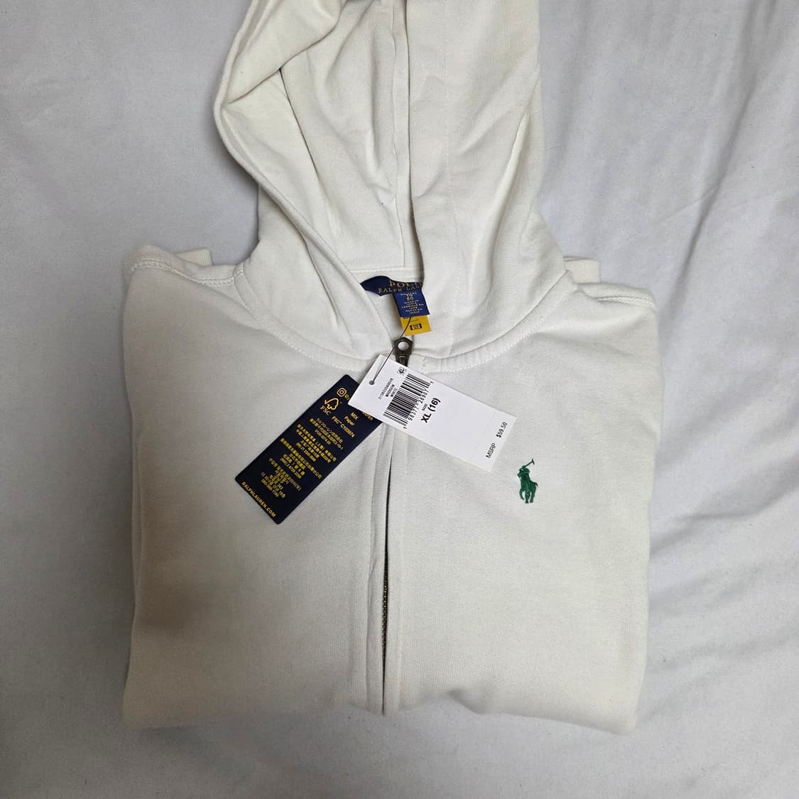 폴로 랄프로렌 [키즈] XL16 (여성55 사이즈) 기모 후드집업 상품이미지1