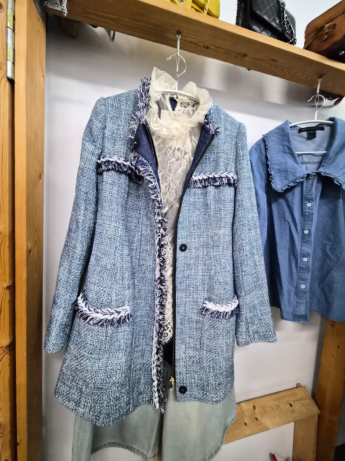 love paris 트위드 롱자켓 상품이미지1