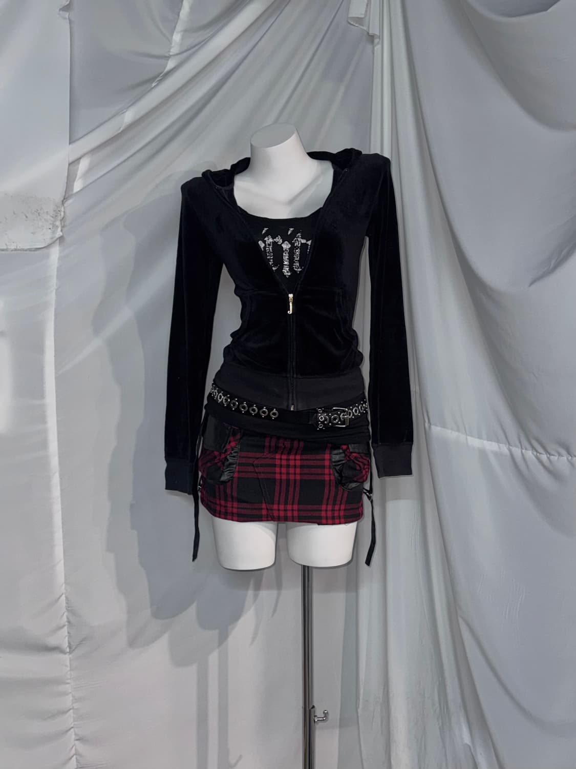 나나깔 고스트오브할렘 쥬시꾸뛰르 딱붙 데일리 펑크 코디세트  상품이미지8