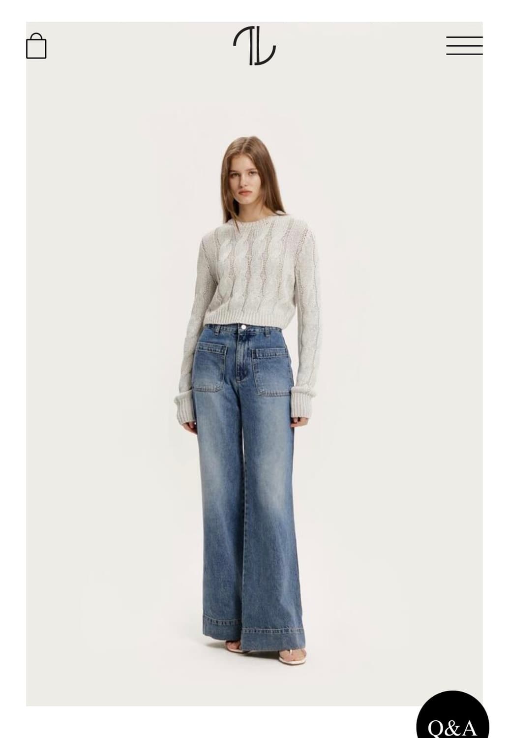 더로랑 미디엄블루와이드데님(M,오리지널) 상품이미지5