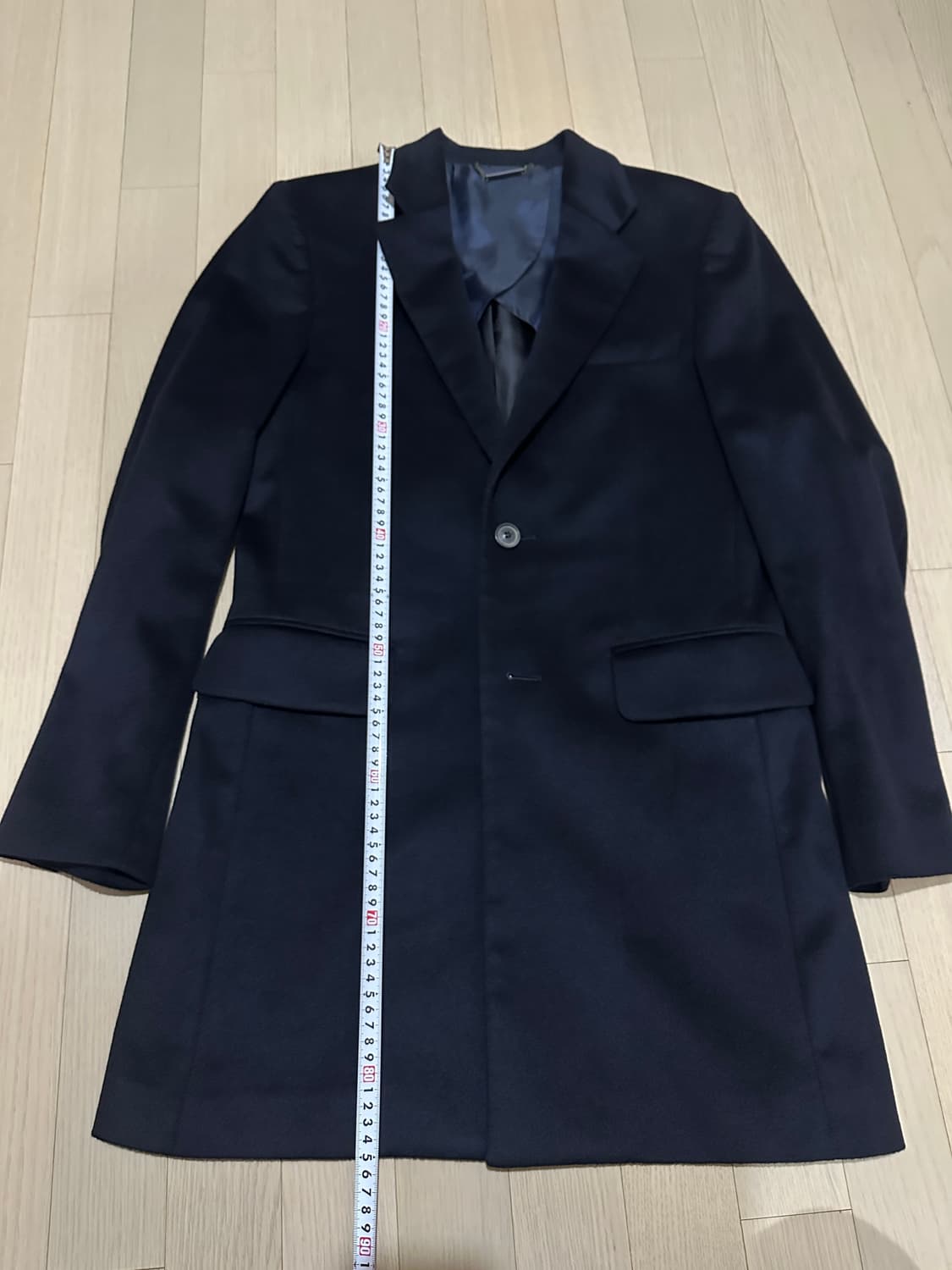 지오지아 캐시미어100 코트 95 다크네이비 상품이미지3