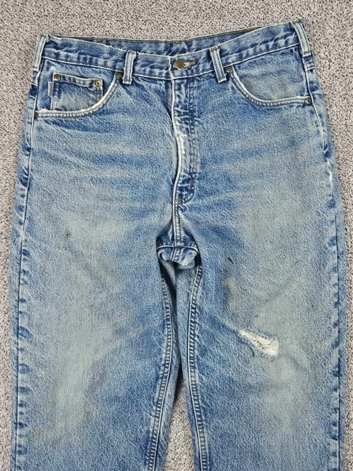 칼하트 헤비 플란넬 체크 데님 워크 팬츠 (34 X 30) / 10051 상품이미지5