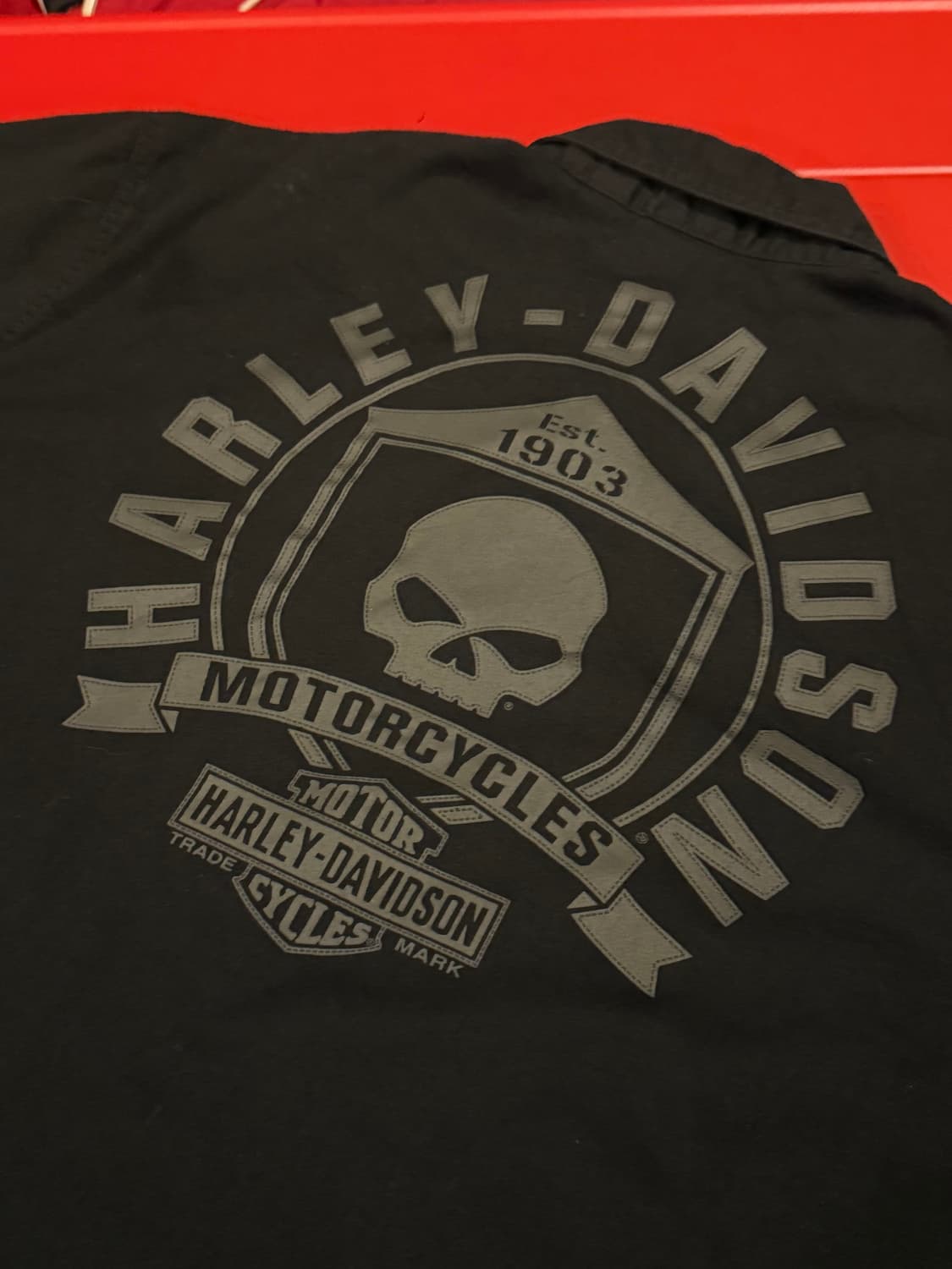 HALEY DAVIDSON 할리데이비슨 2010'S 스컬 워크셔츠 상품이미지8