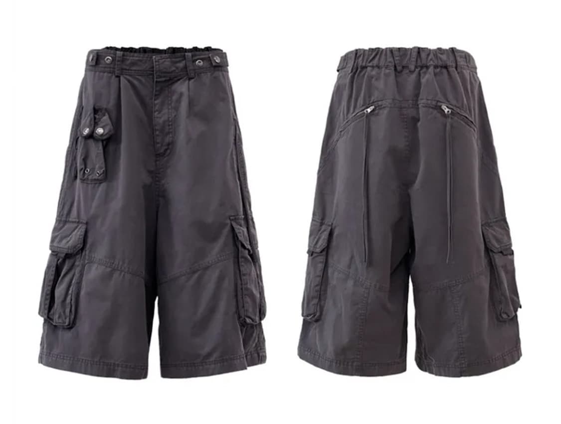 나체 WASHING CARGO HALF PANTS (UNISEX) CHA 상품이미지2