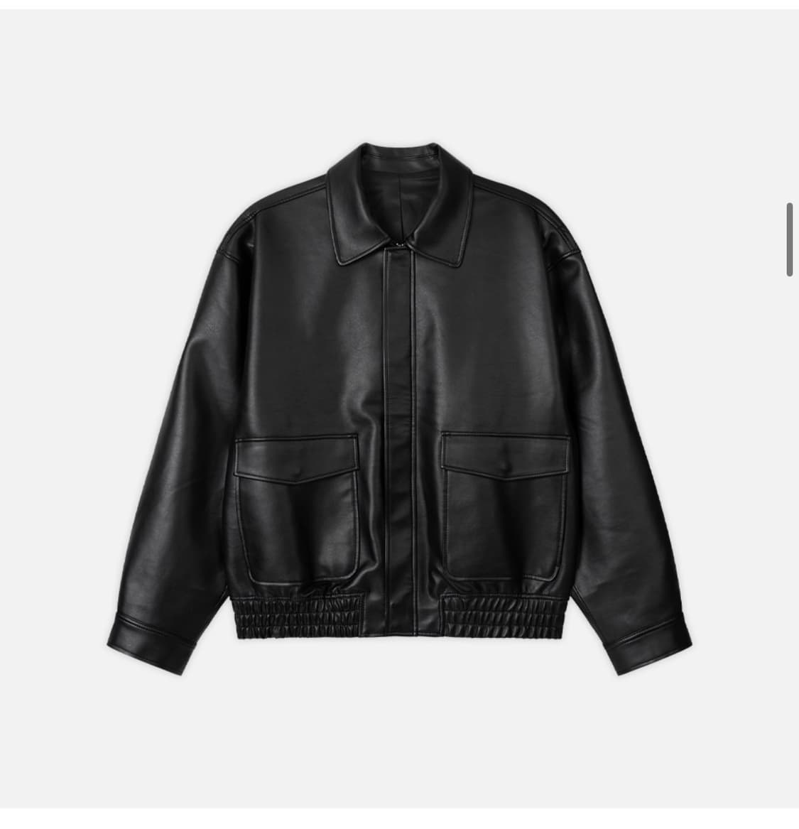 (L) 드로우핏 A-2 레더 블루종 자켓 [BLACK] 판매 상품이미지8