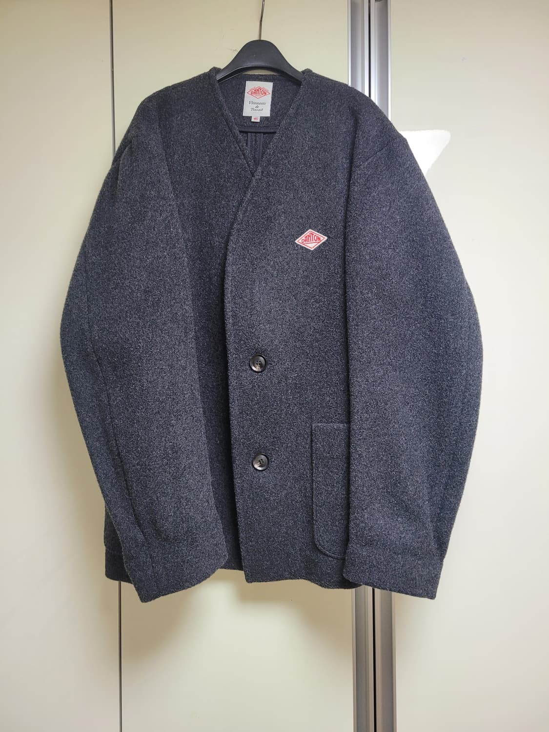 DANTON 단톤 울 노카라 재킷 그레이 상품이미지1