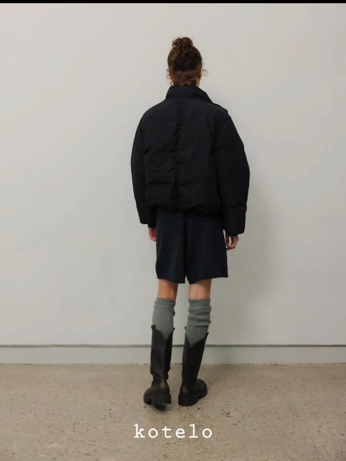 kotelo 코텔로 덕다운 숏패딩 블랙 s 상품이미지3