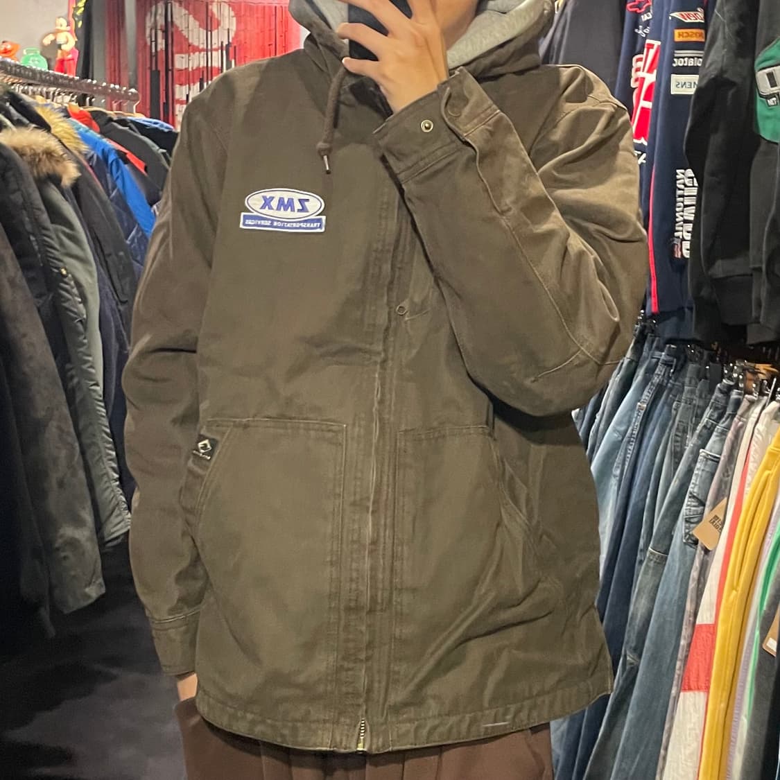 [IM] VTG 빈티지 브라운 후드워크자켓  상품이미지5