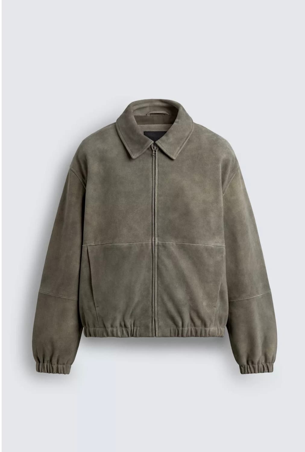 새상품) M 자라 염소가죽 스웨이드 이펙트 블루종 자켓 상품이미지2