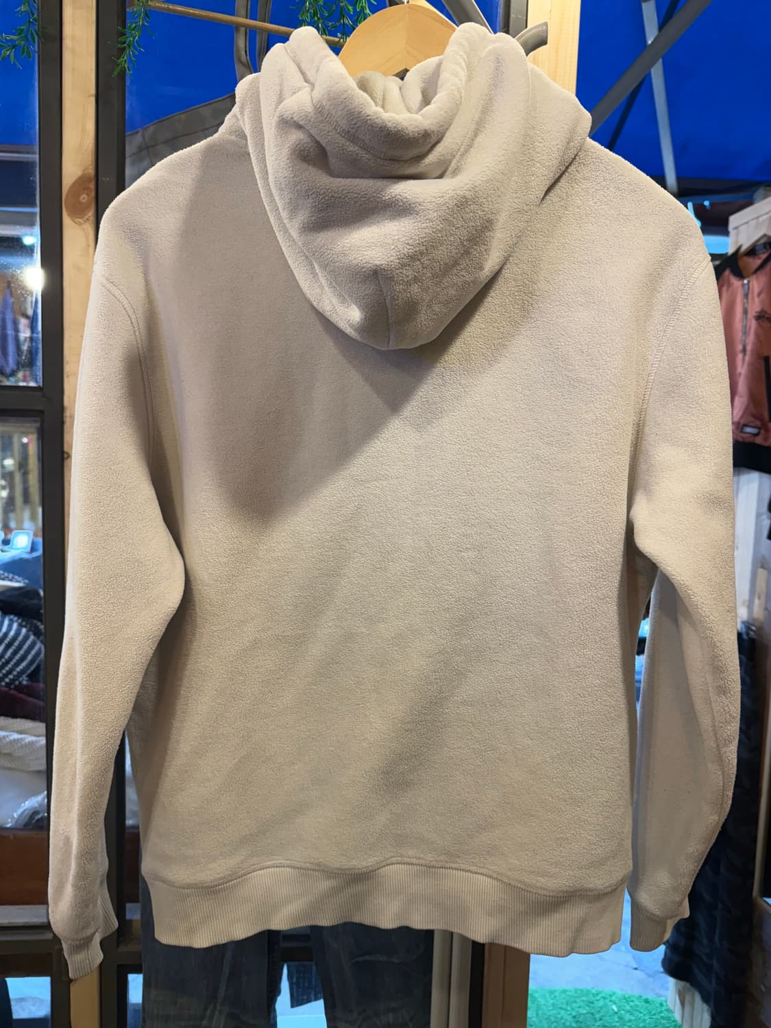 타미진스 후리스 후드티 화이트 상품이미지4