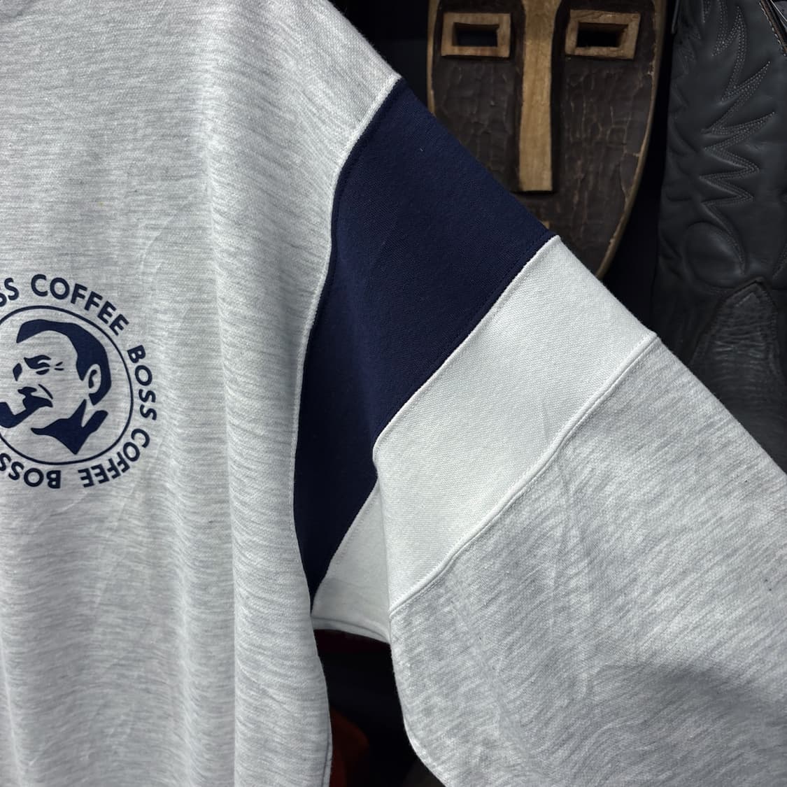 산토리 보스커피 프린팅 풀오버 롱 스웻셔츠 멀티컬러 넥스트링 N705 상품이미지7