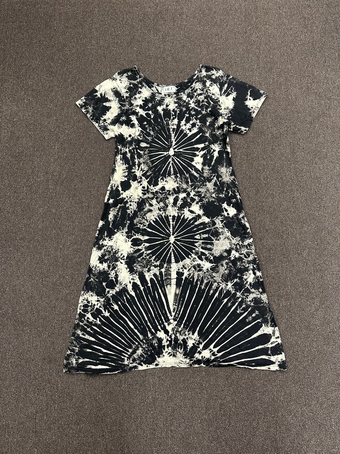 OS)Japanese vintage 스파이럴 타이다이 롱원피스 상품이미지1