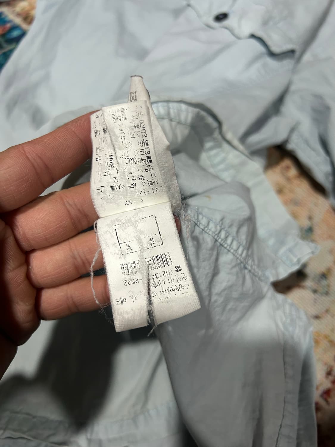 [XL] 00s 스톤아일랜드 아이스 블루 반팔 셔츠 상품이미지8