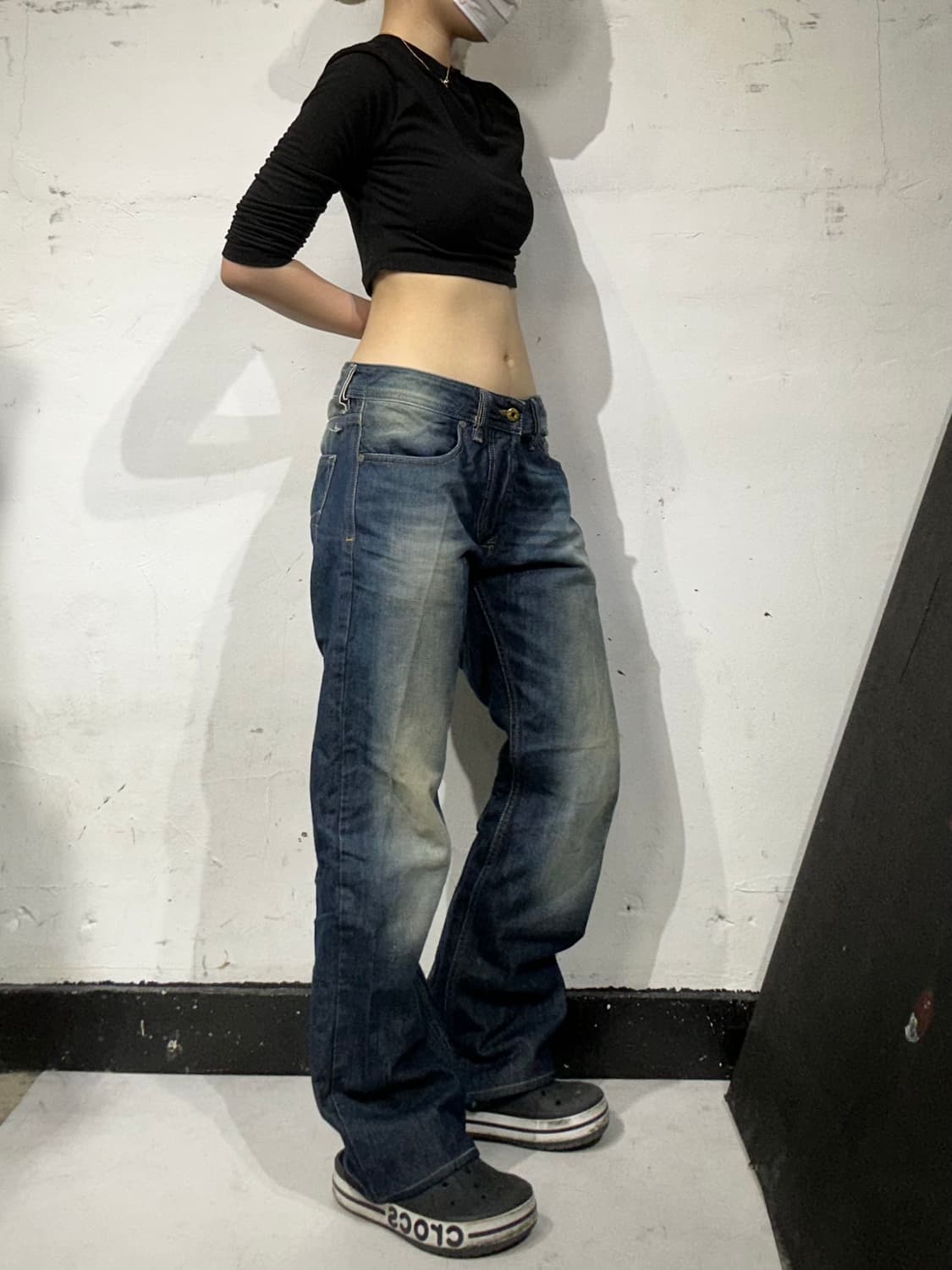 디젤 진청 와이드 워싱 데님 팬츠 청바지 30 상품이미지1